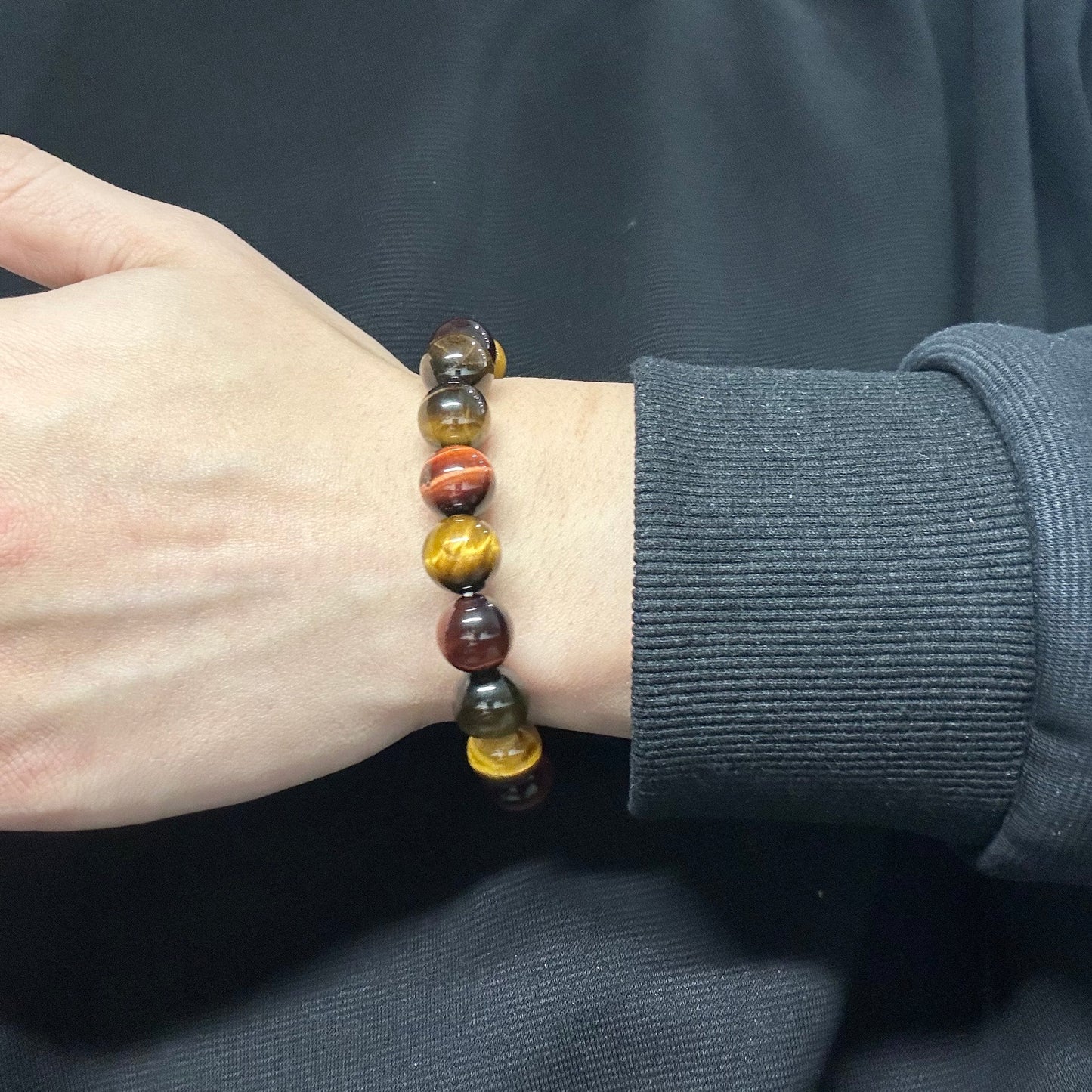 Trinity Tiger’s Eye Guardian Bracelet For Man