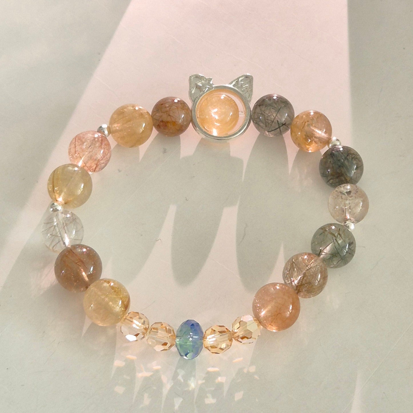 Spectra Rutilated Quartz Bracelet 9mm