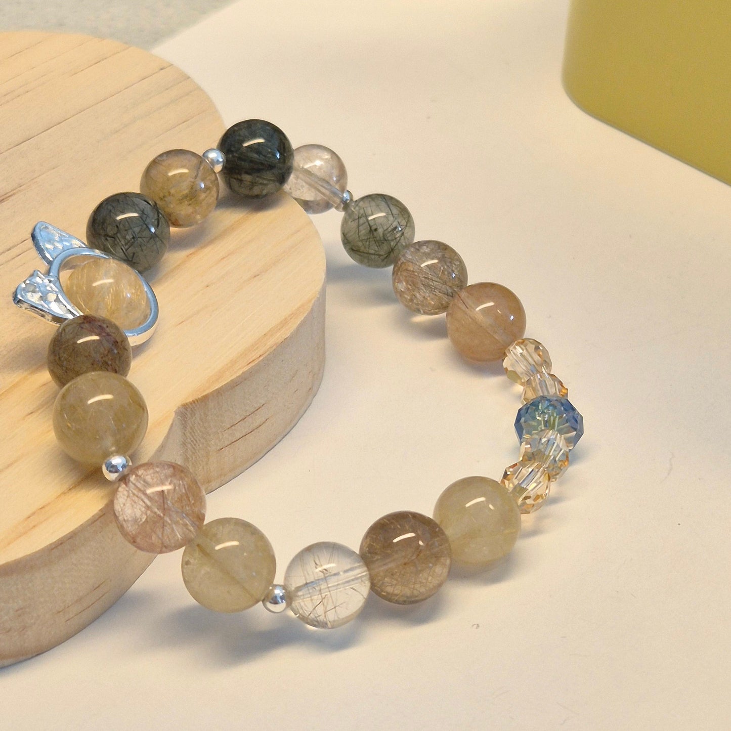 Spectra Rutilated Quartz Bracelet 9mm