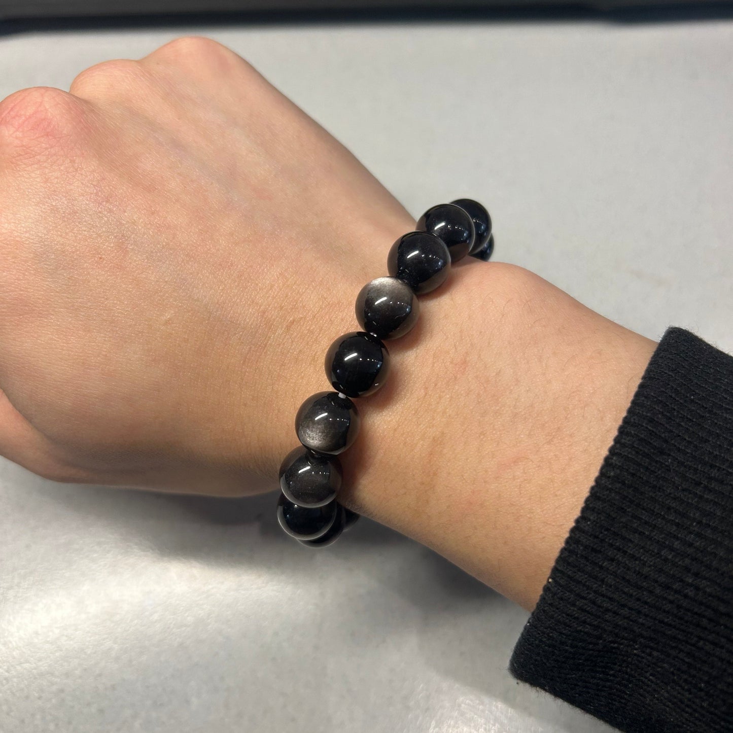 Midnight Cat’s Eye Guardian Bracelet for Man