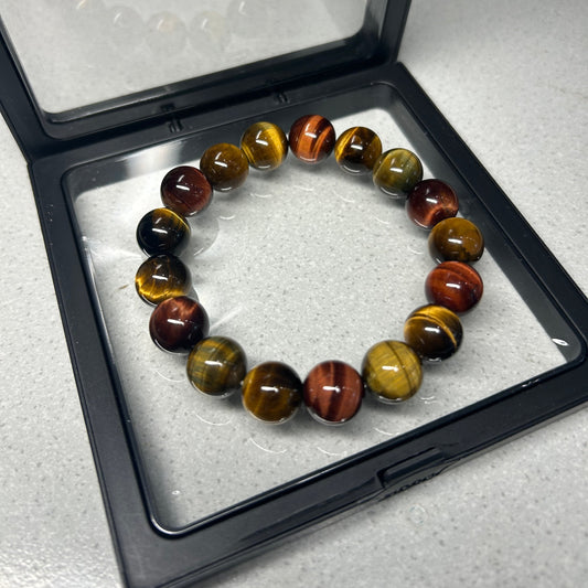 Trinity Tiger’s Eye Guardian Bracelet For Man