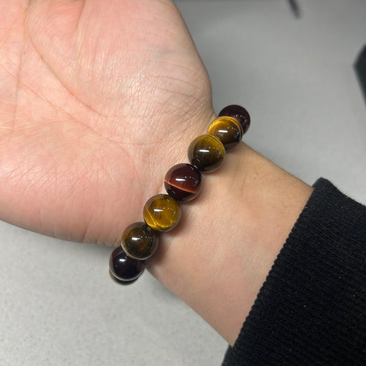 Trinity Tiger’s Eye Guardian Bracelet For Man